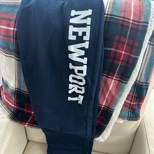 Gildan Navy Sweatpants with White Print